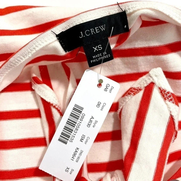 NWT J.Crew Tie Back Mariner Cloth Striped Top - Picture 2 of 4